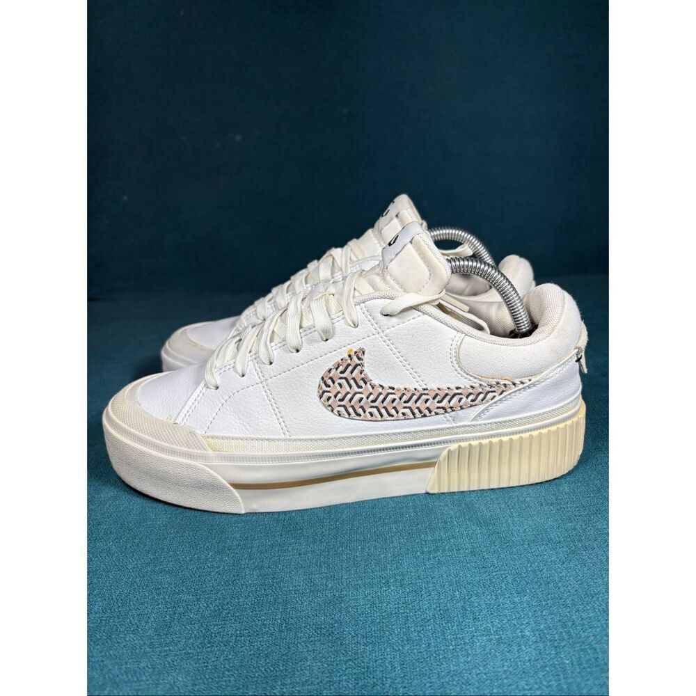 Nike Court Legacy Lift United In Victory White Hemp Platform Sneakers Women’s Si